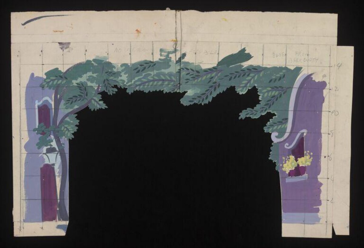 Garden Arch Stage Set Design Sketch