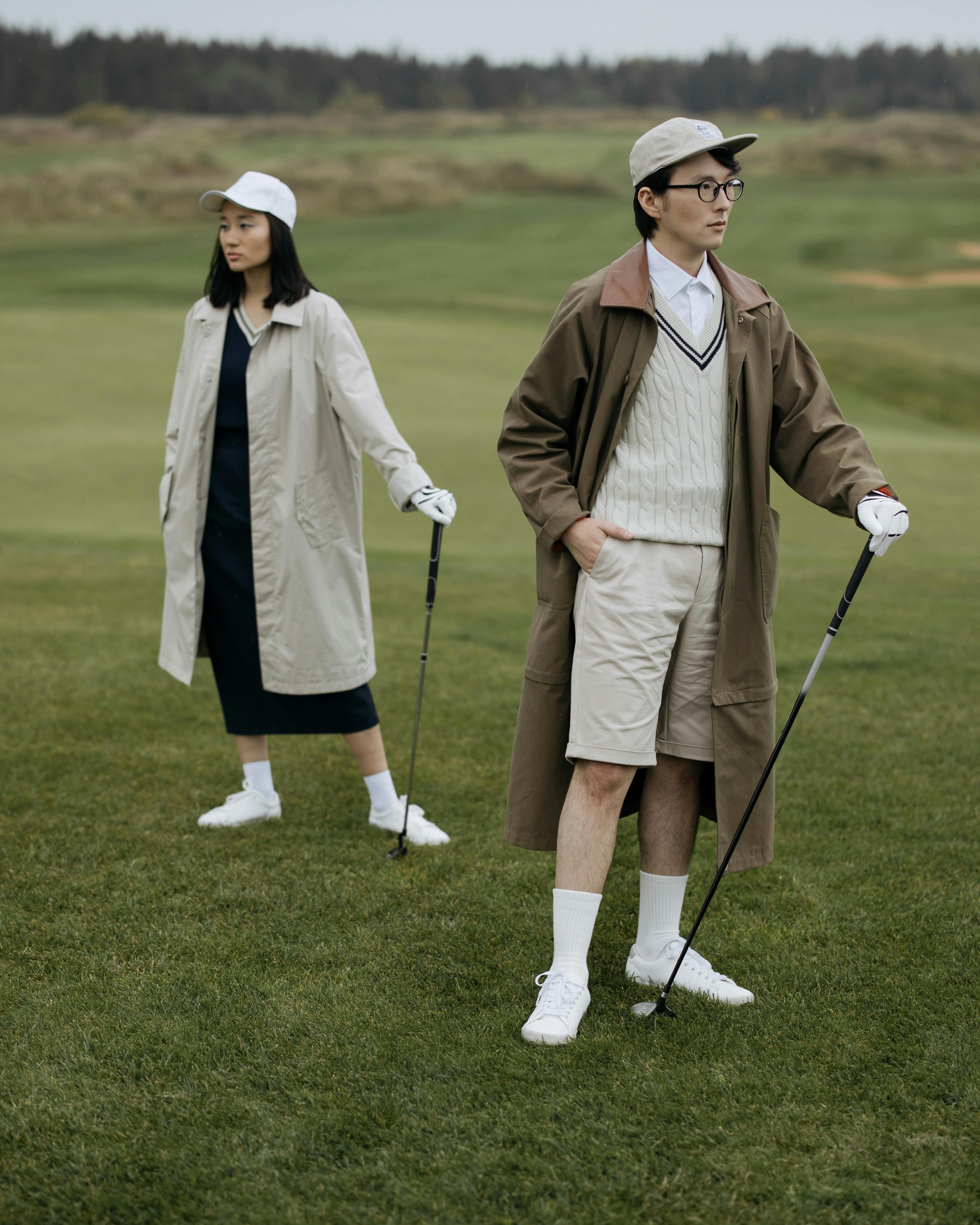 Two Golfers on a Golf Course