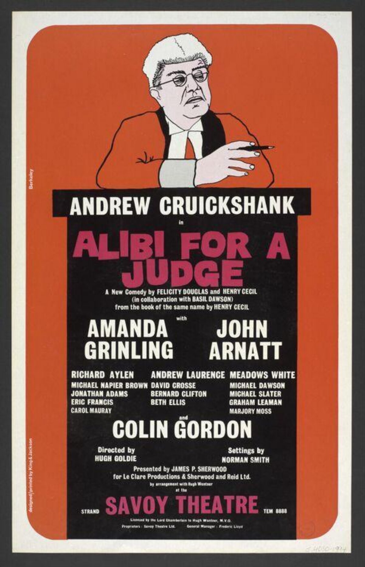 Alibi For A Judge Theatre Poster
