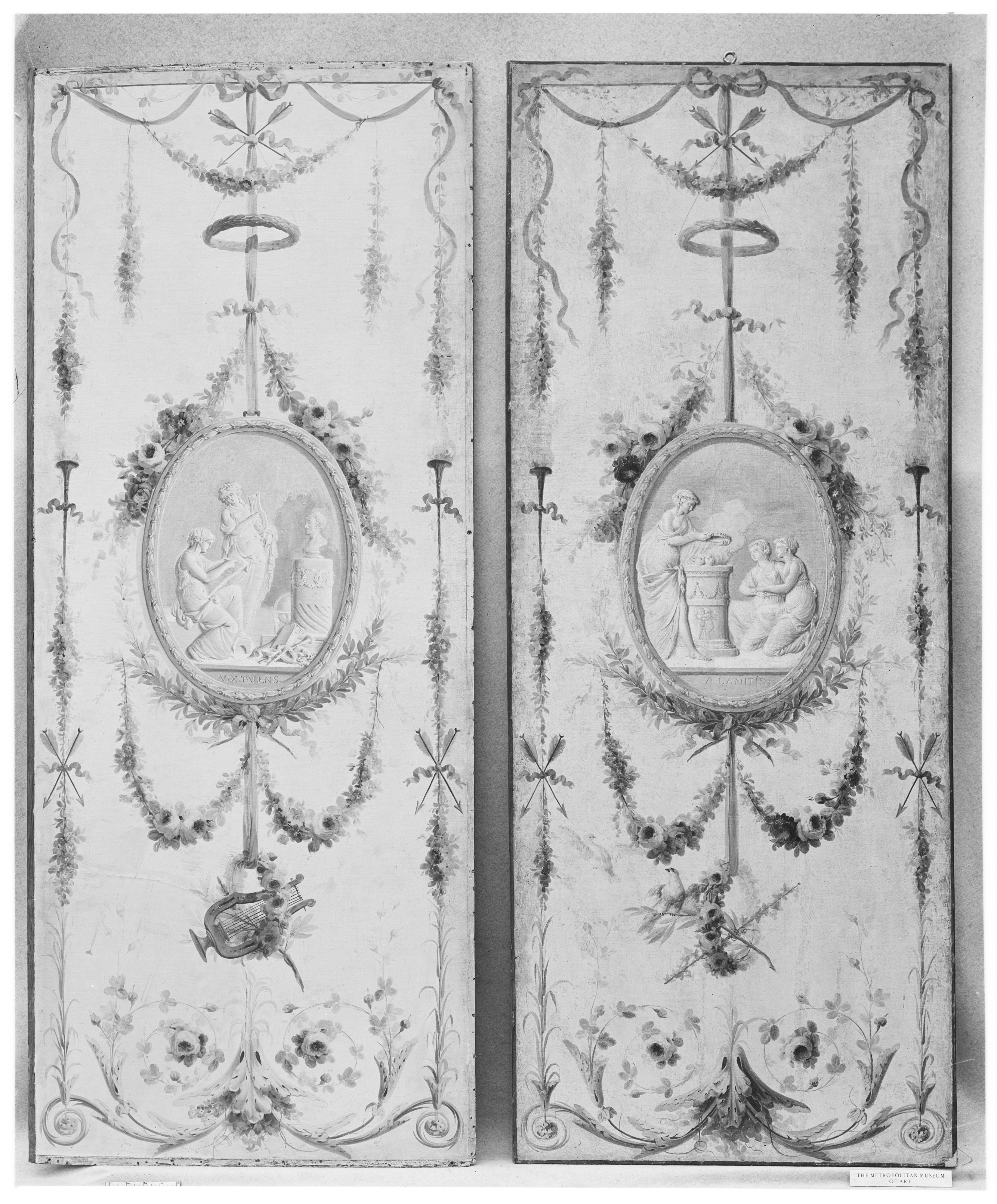 Pair of Neoclassical Decorative Panels