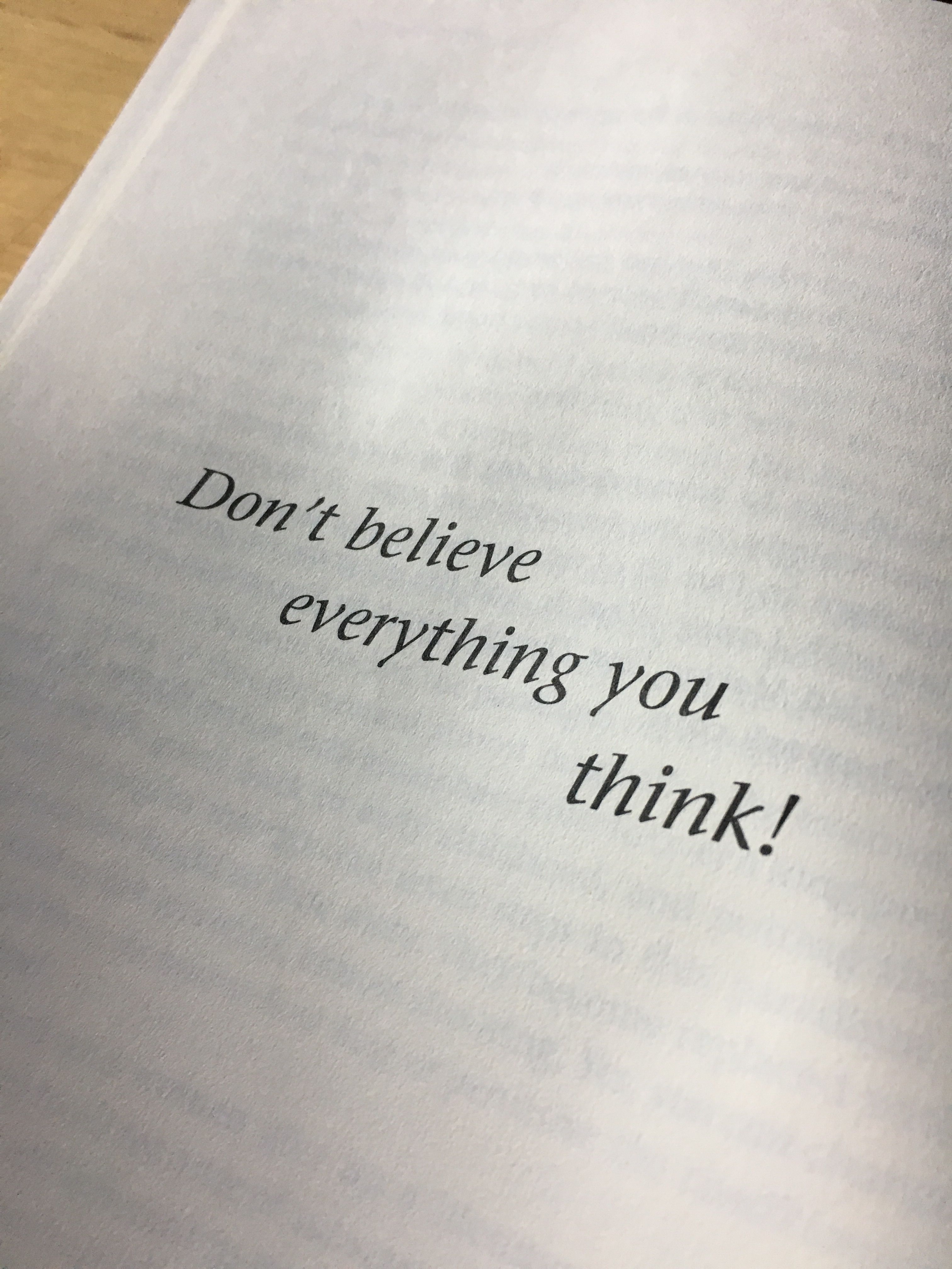 Inspirational Quote on Book Page