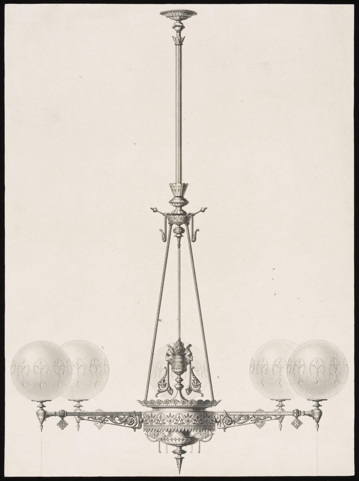 Antique Chandelier Design Drawing