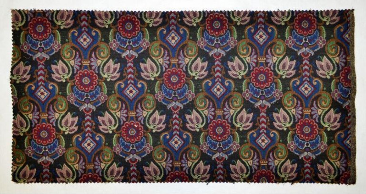 Vintage Ornate Floral Pattern Textile