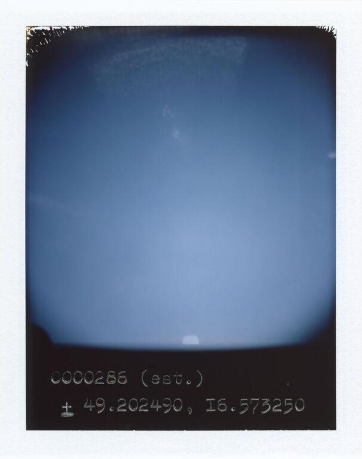 Polaroid of Blue Sky