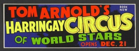 Vintage Harringay Circus Promotional Poster