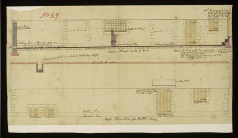 Vintage Outbuilding Architectural Drawing