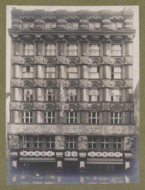 1938 Czech Bank Building Facade