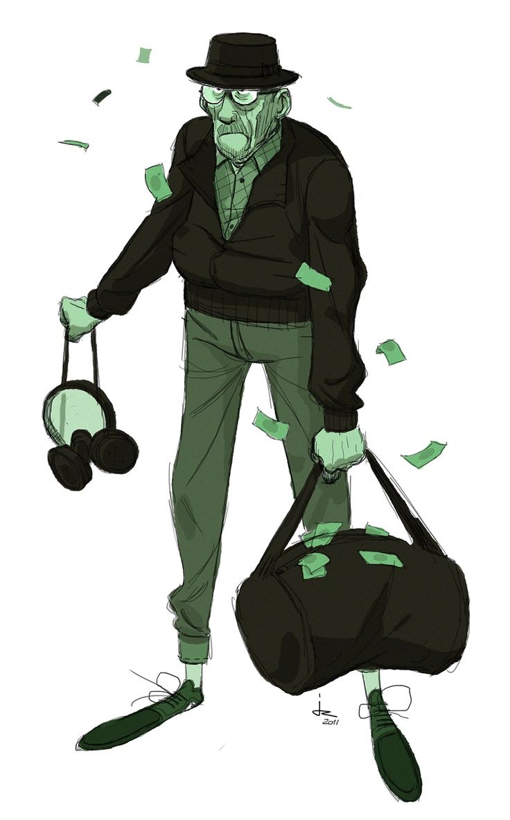 Walter White With Cash Duffel