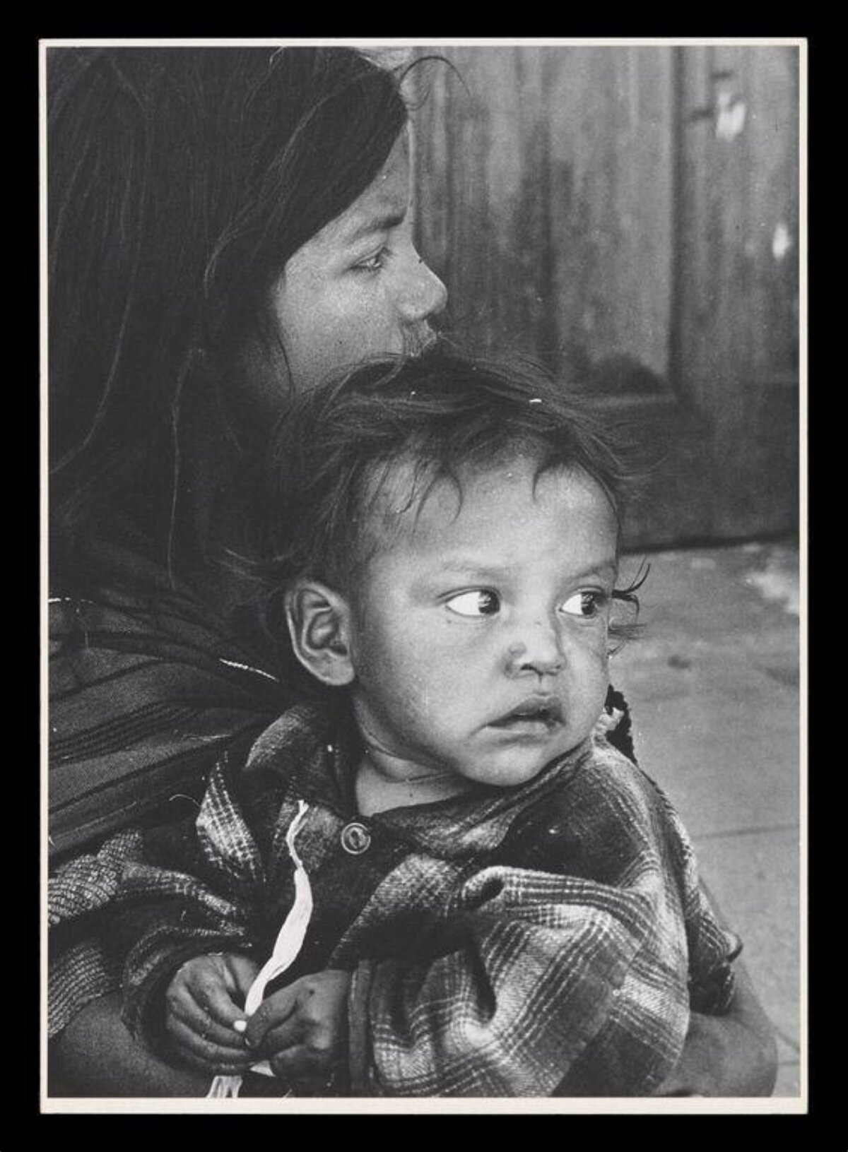 Black and White Mother and Child Portrait