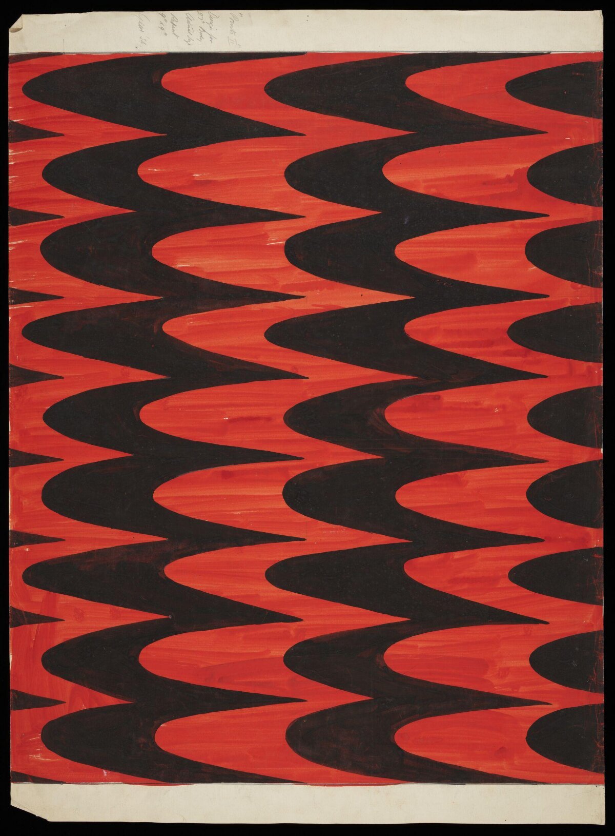 Red Black Wavy Pattern Design