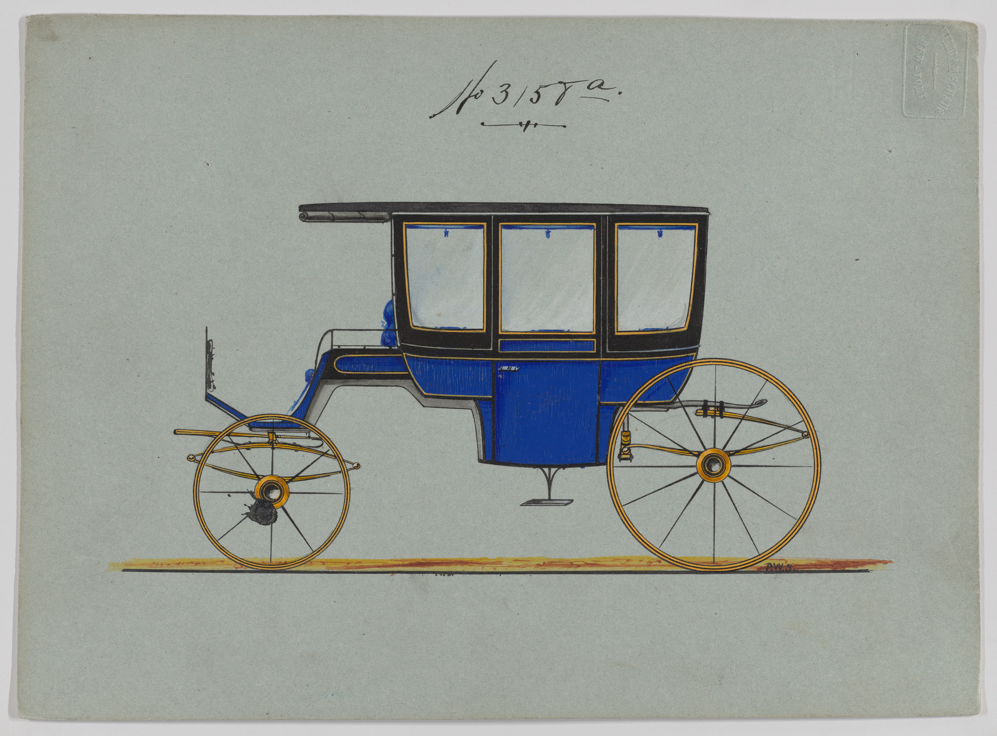 Design Sketch of Vintage Carriage