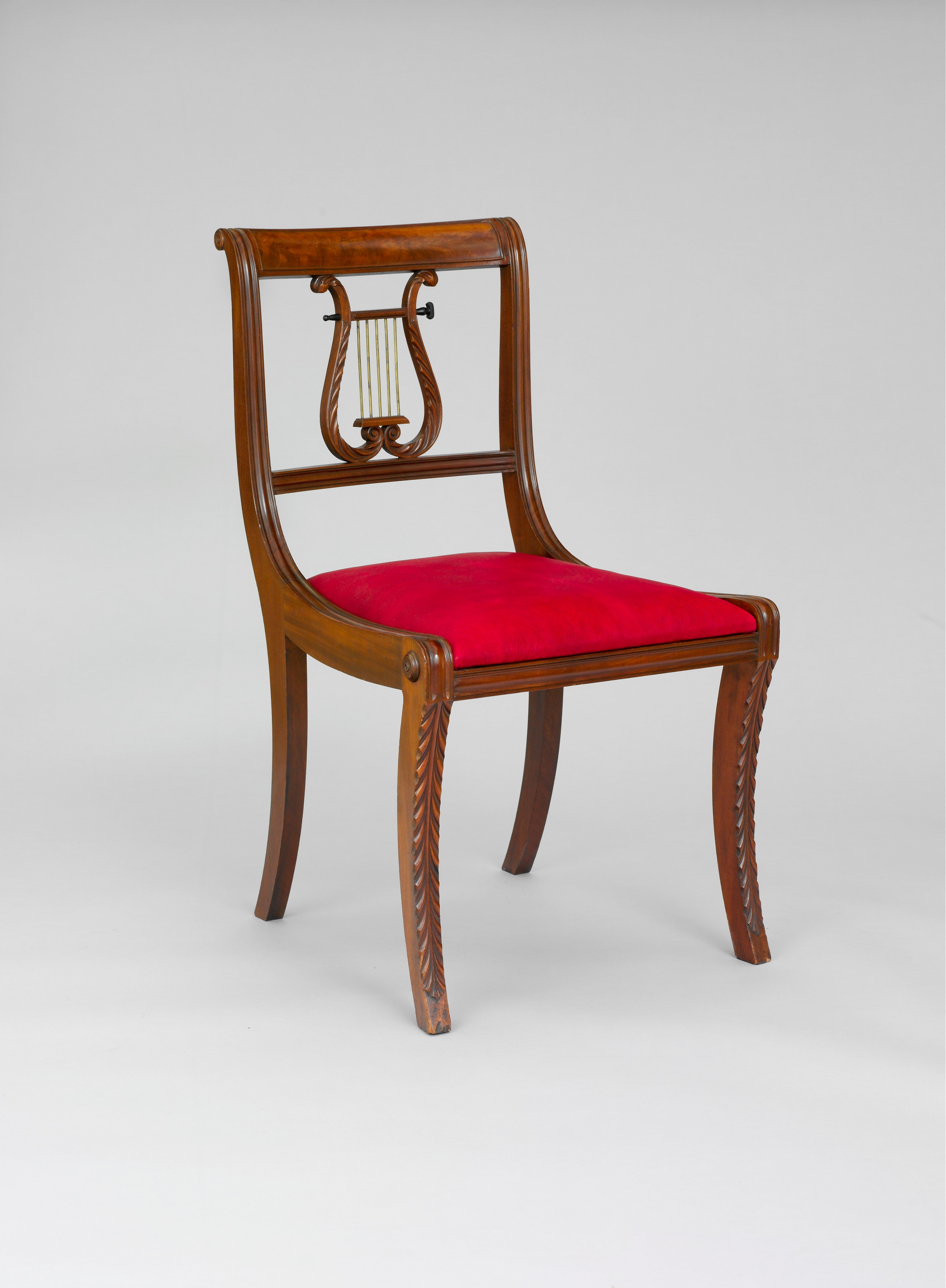 Antique Lyre-Back Wooden Chair