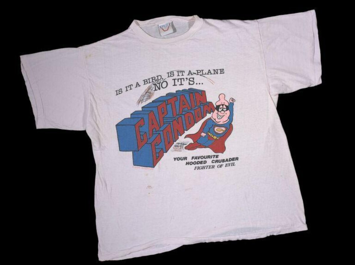Vintage Captain Condom Graphic T-shirt