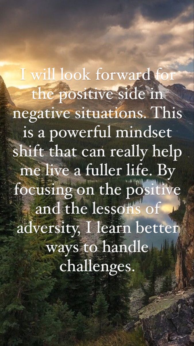 Positive Affirmation Over Mountain Landscape
