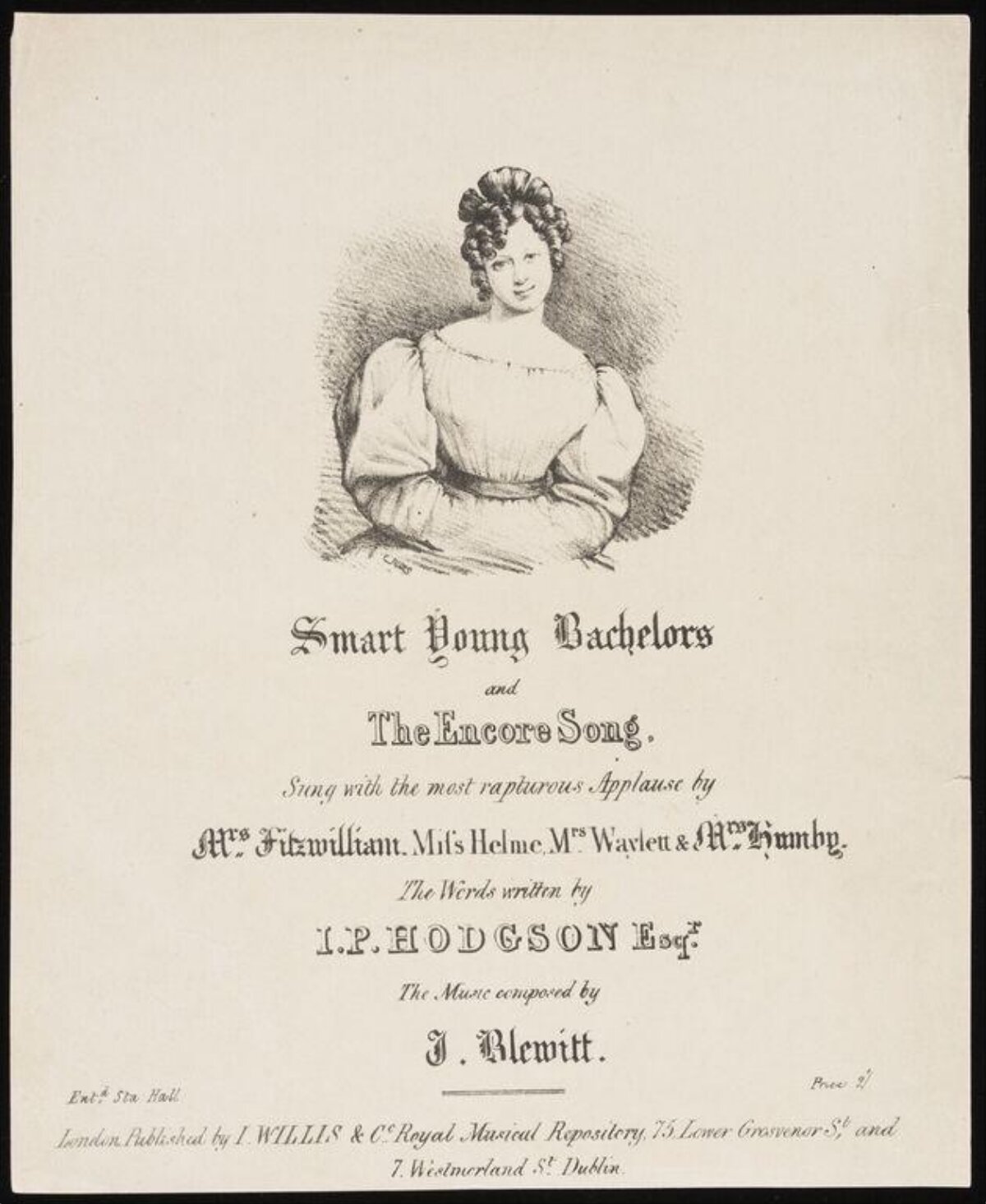Smart Young Bachelors Song Sheet Cover