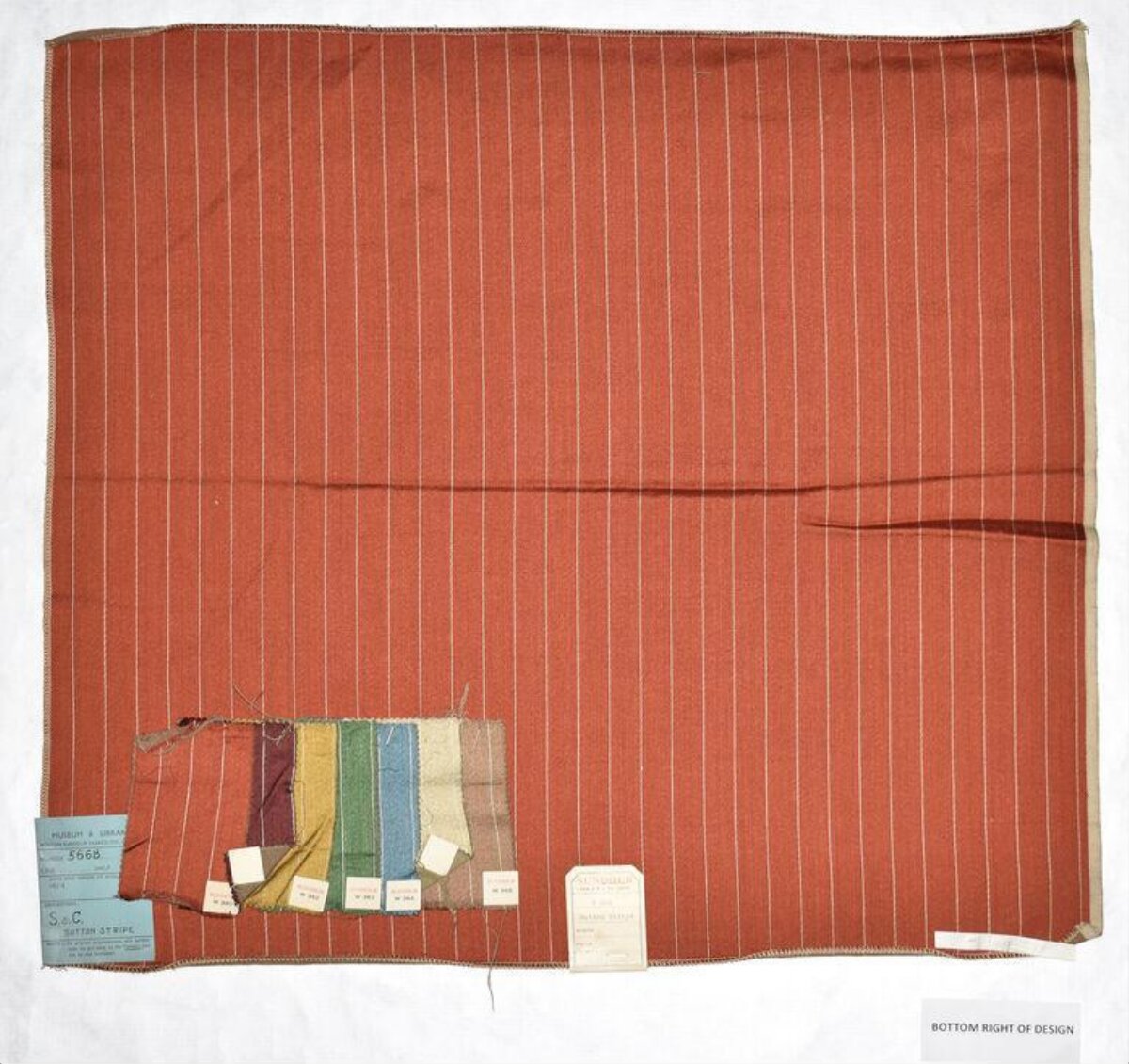 Vintage Striped Fabric Sample