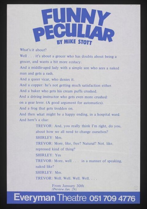 Funny Peculiar Play Theatre Flyer