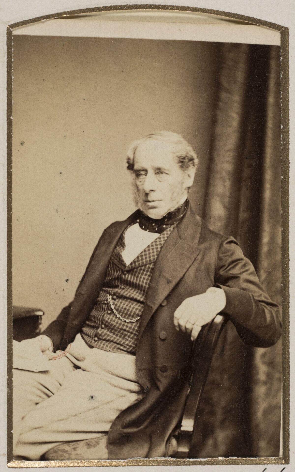 Vintage Portrait of Seated Victorian Gentleman