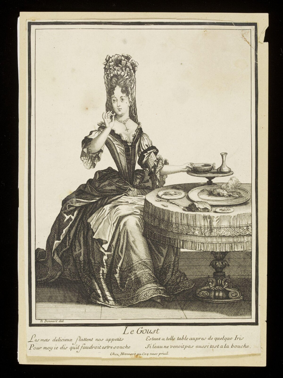 Engraving Le Goust (The Sense of Taste)