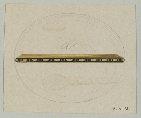 Gold Bar Brooch Design Sketch