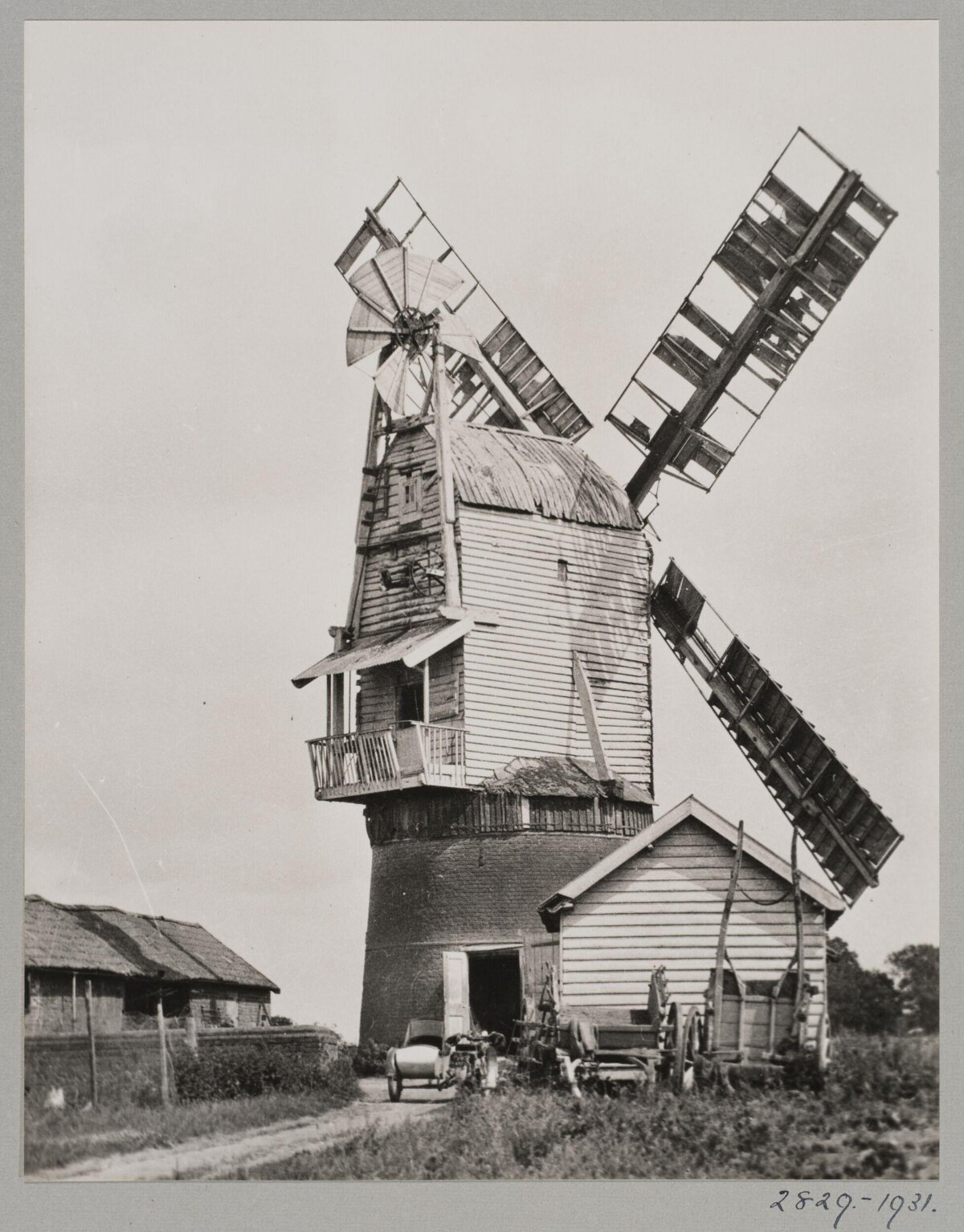 Vintage 1931 Countryside Windmill
