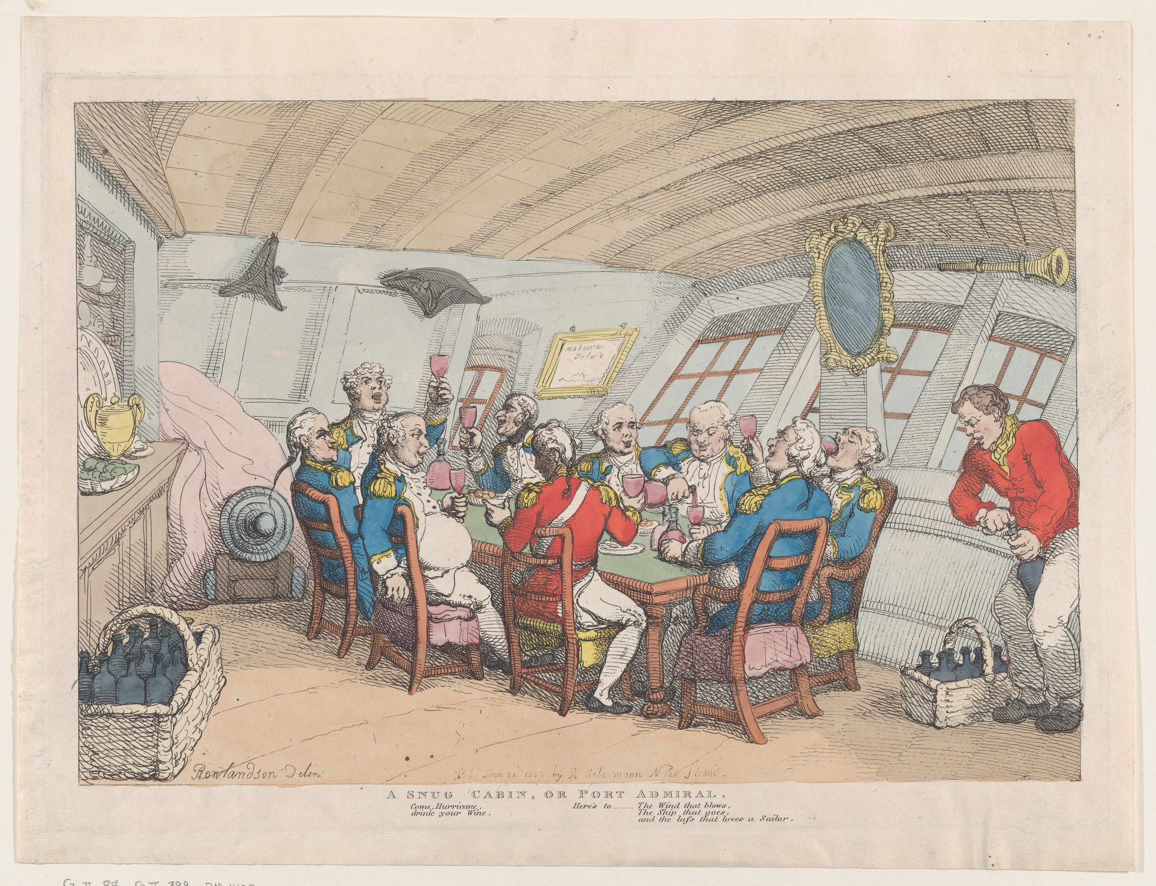 Naval Officers' Feast in Ship Cabin