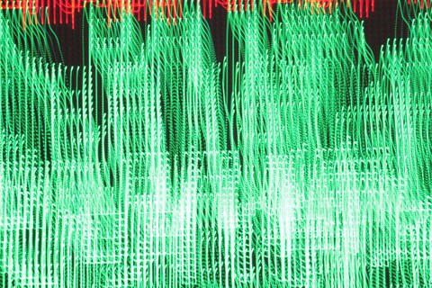 Green Oscilloscope Signal Traces