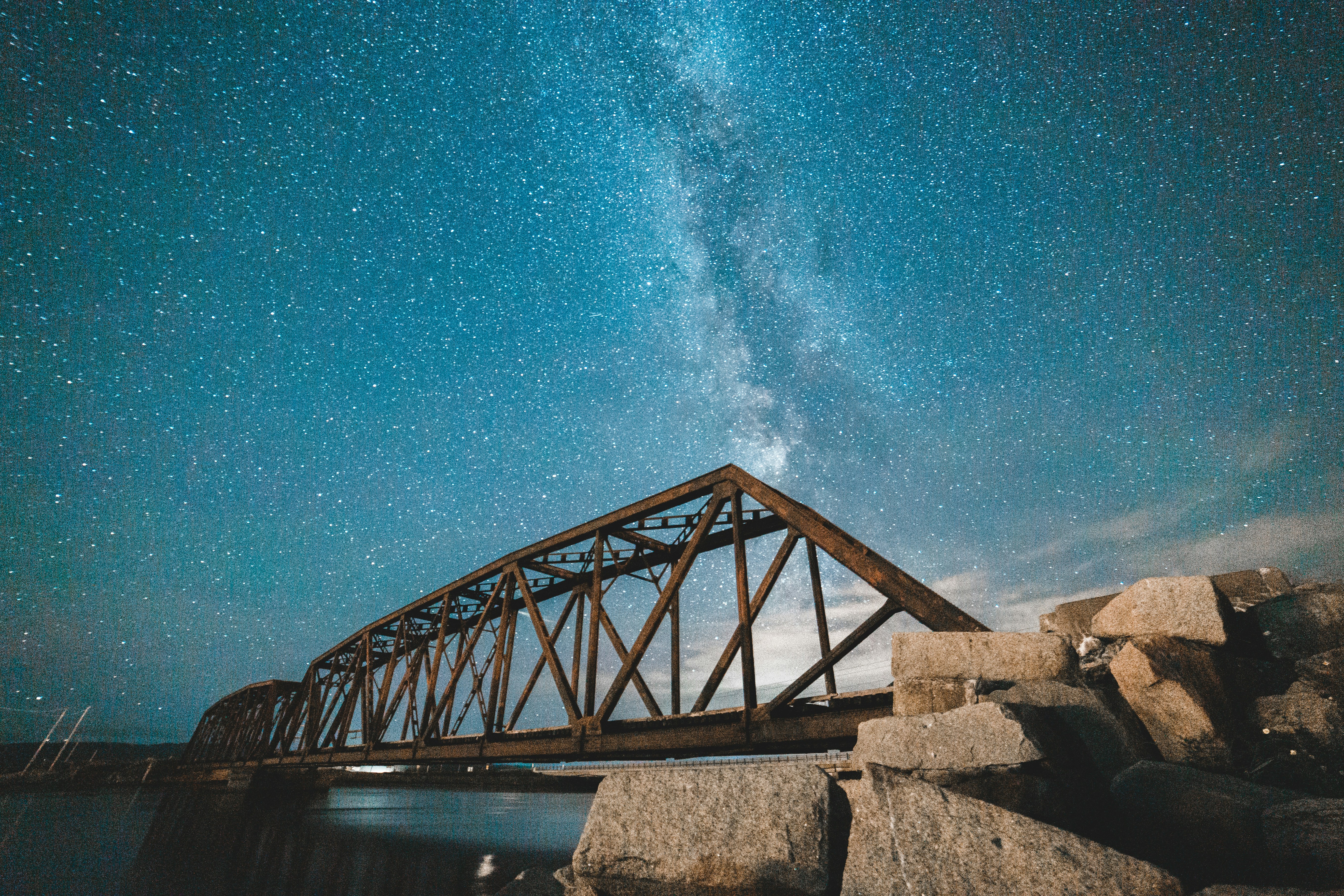 Milky Way Over Old Railway Bridge