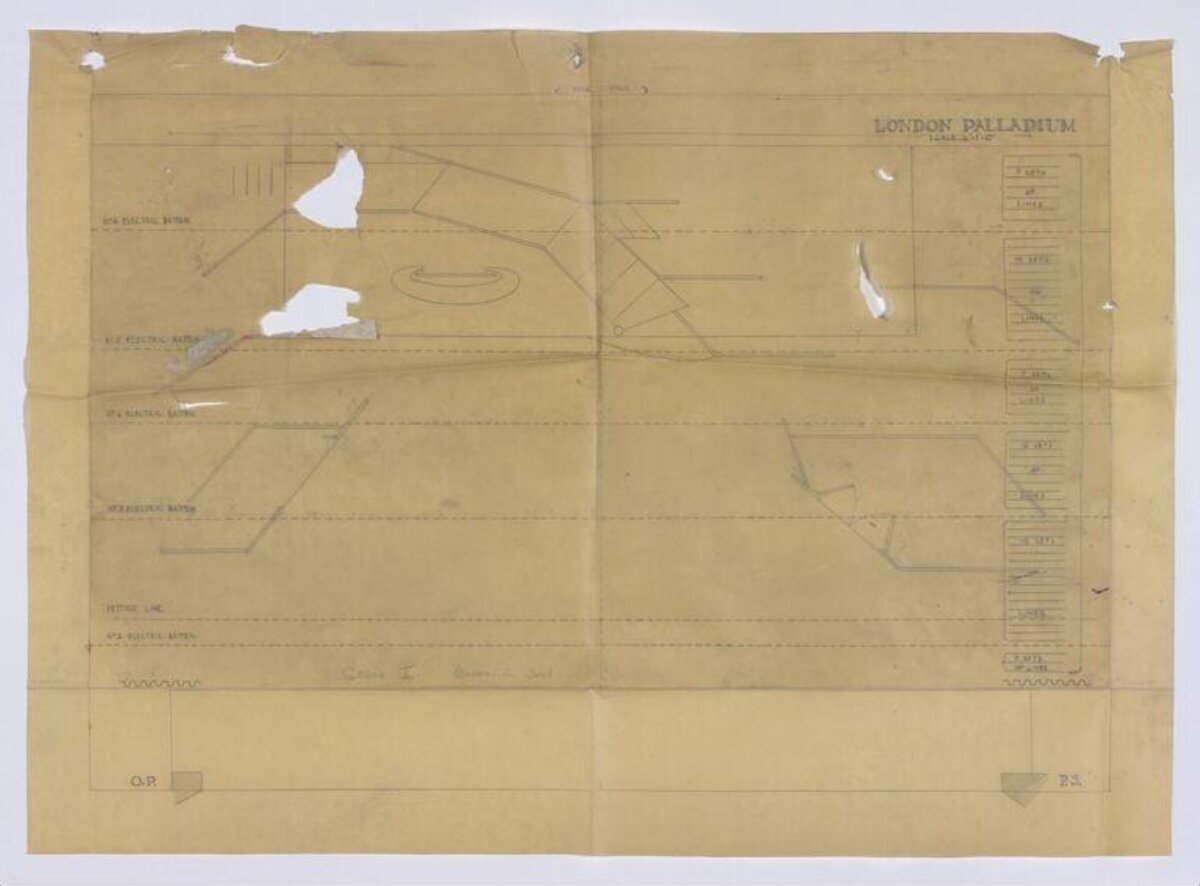 Vintage London Palladium Architectural Plan