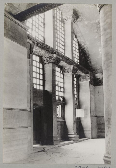 Black and White Historic Building Interior