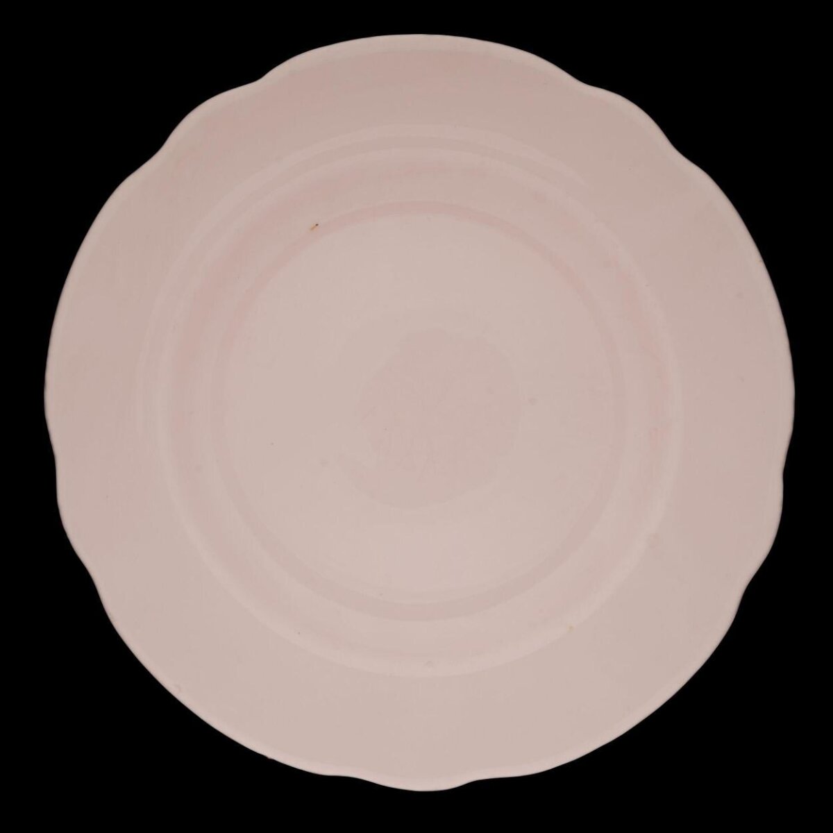 Light Pink Scalloped Ceramic Plate