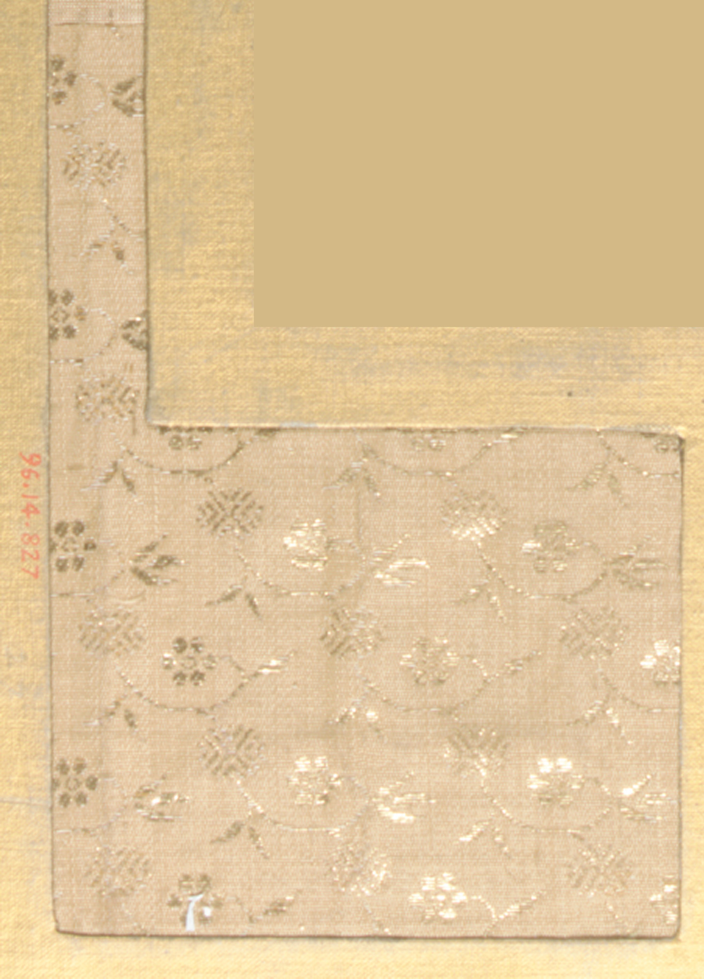 Patterned Brocade Textile Fragment