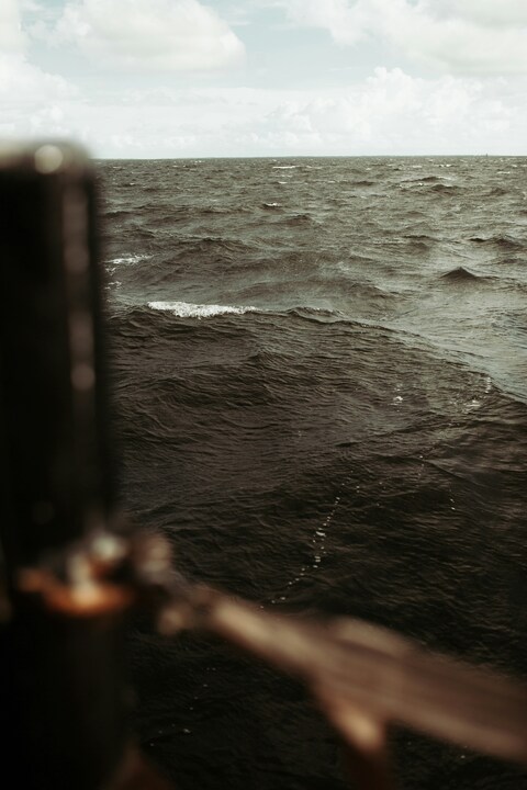 Choppy Sea From Ship Deck