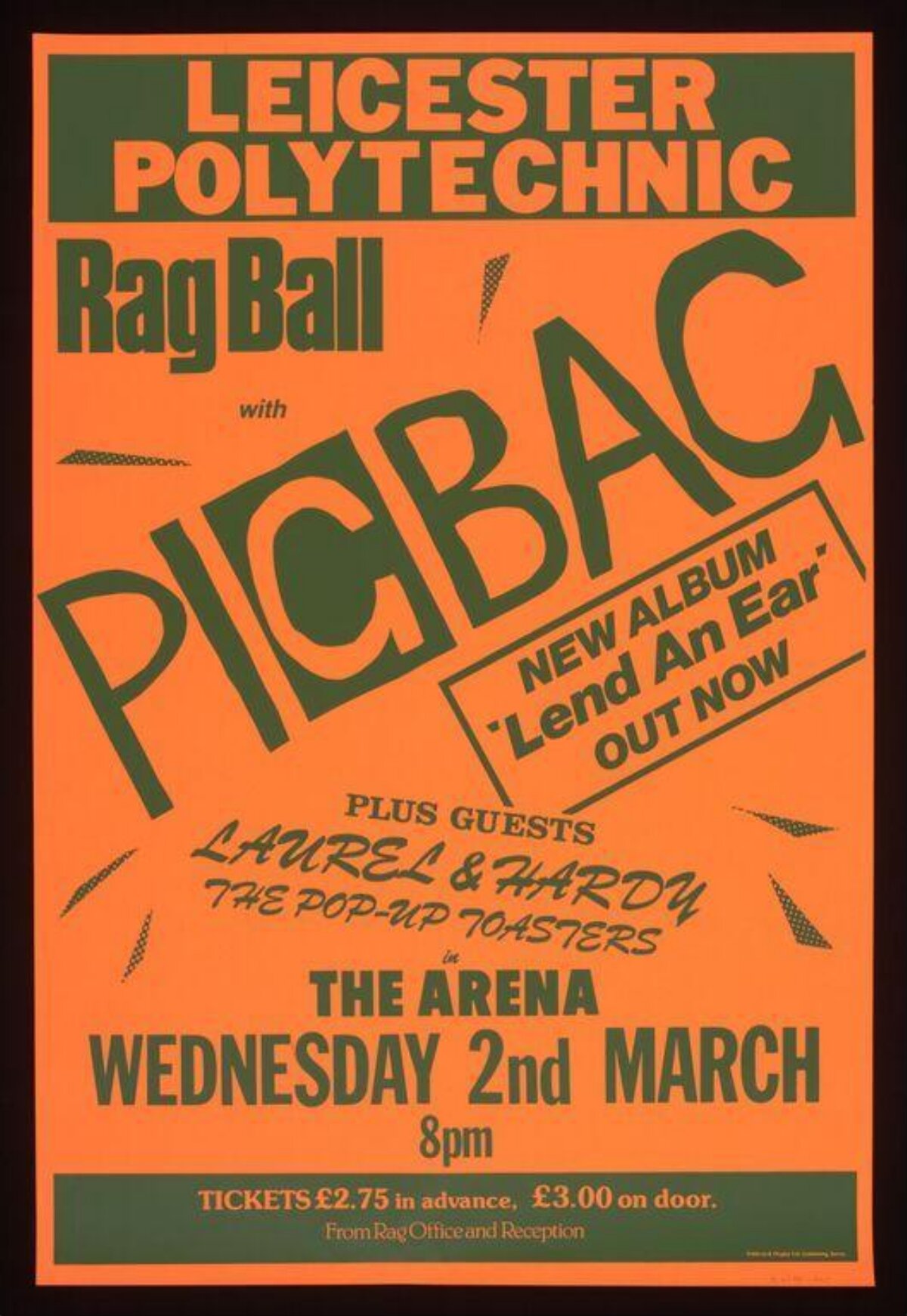 Pigbag Rag Ball Concert Poster