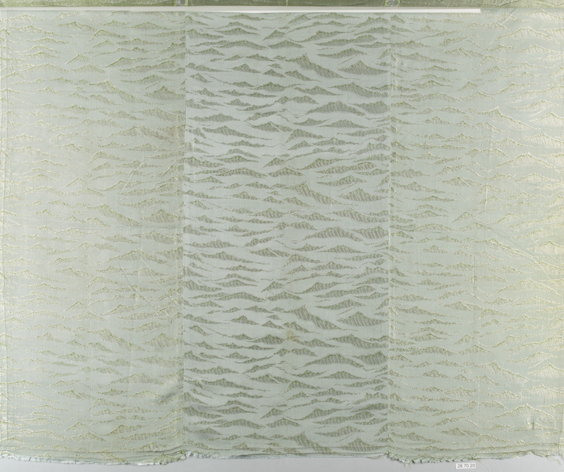 Light Green Mountain Patterned Textile