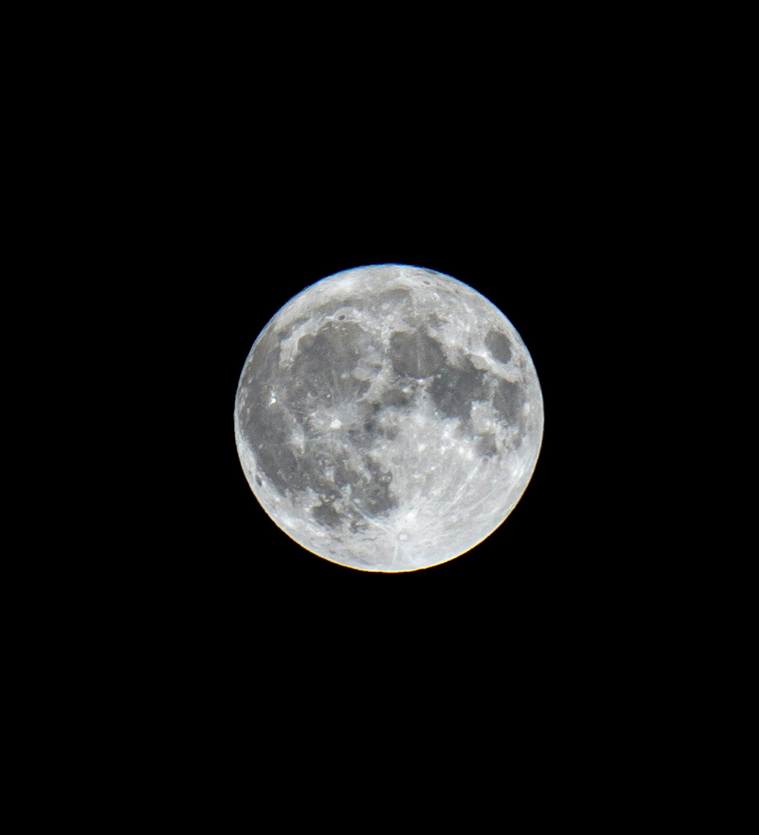 Full Moon on Black Background