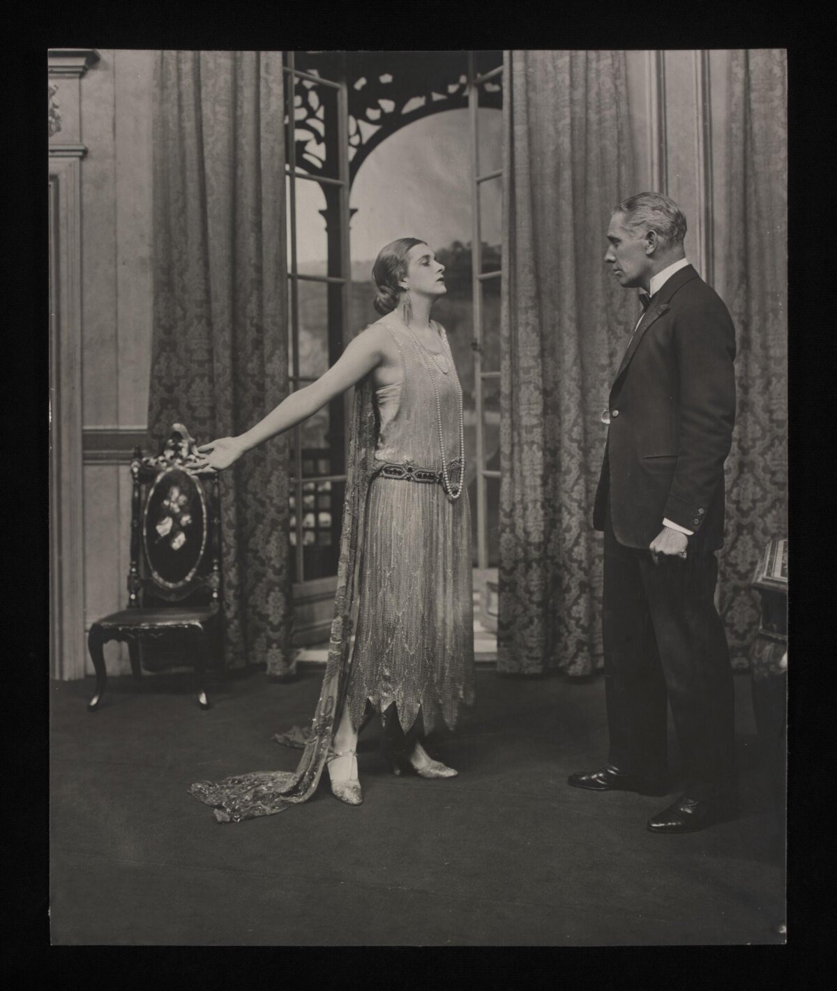 1920s Stage Scene with Two Actors