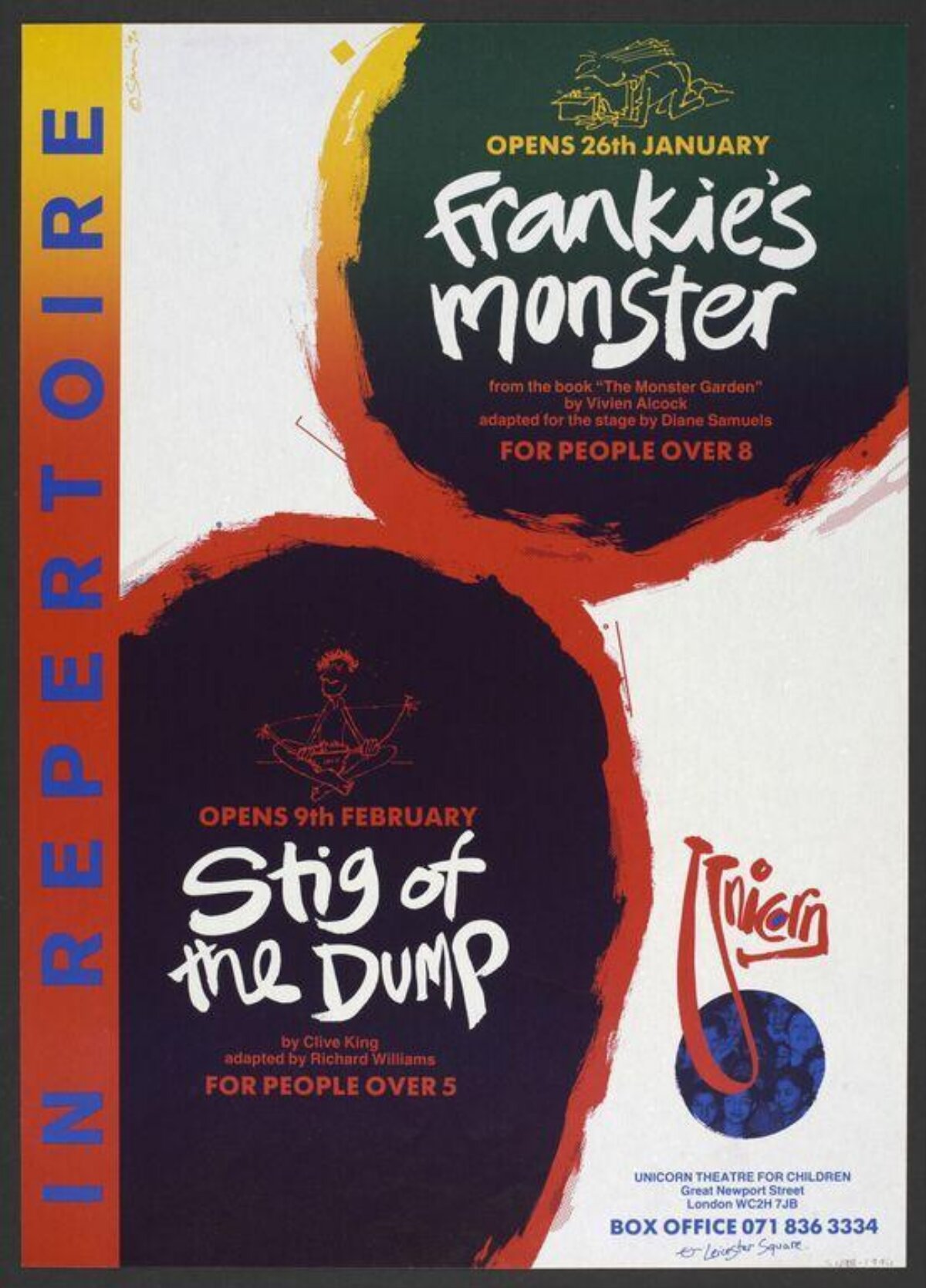 Unicorn Theatre Repertoire Poster