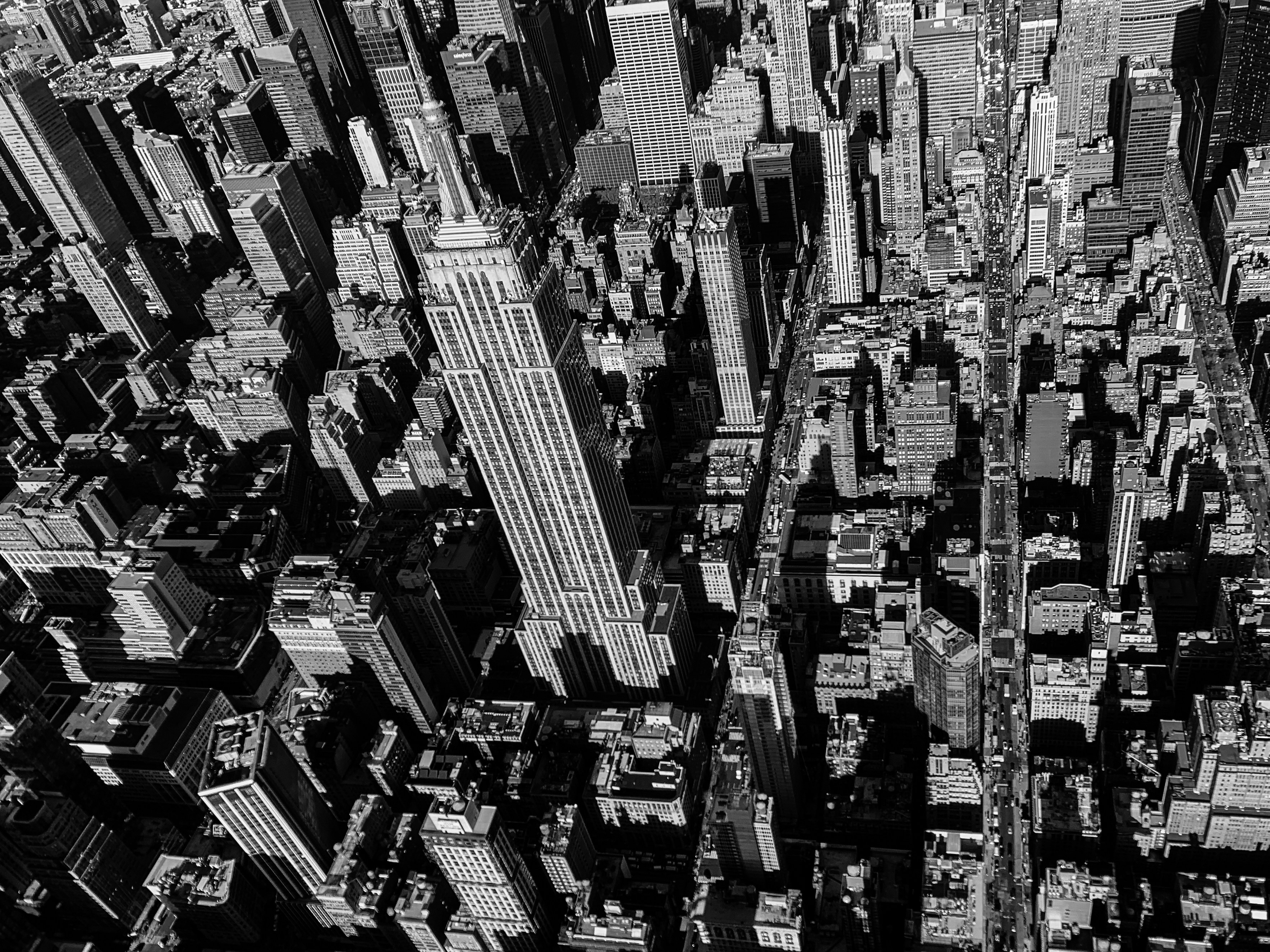 Aerial View of Manhattan Skyscrapers