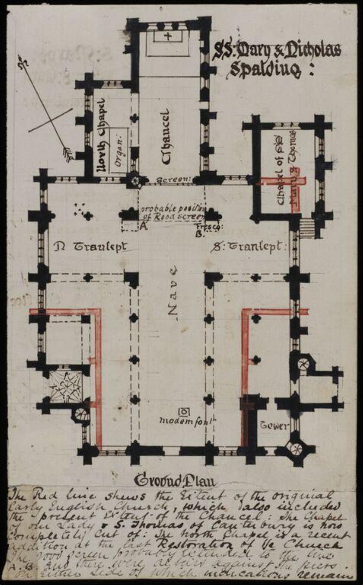 SS Mary & Nicholas Church Ground Plan