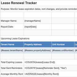 Lease Renewal Tracker