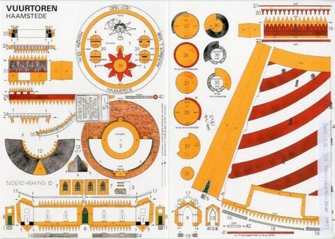 Vuurtoren Haamstede Paper Model Template