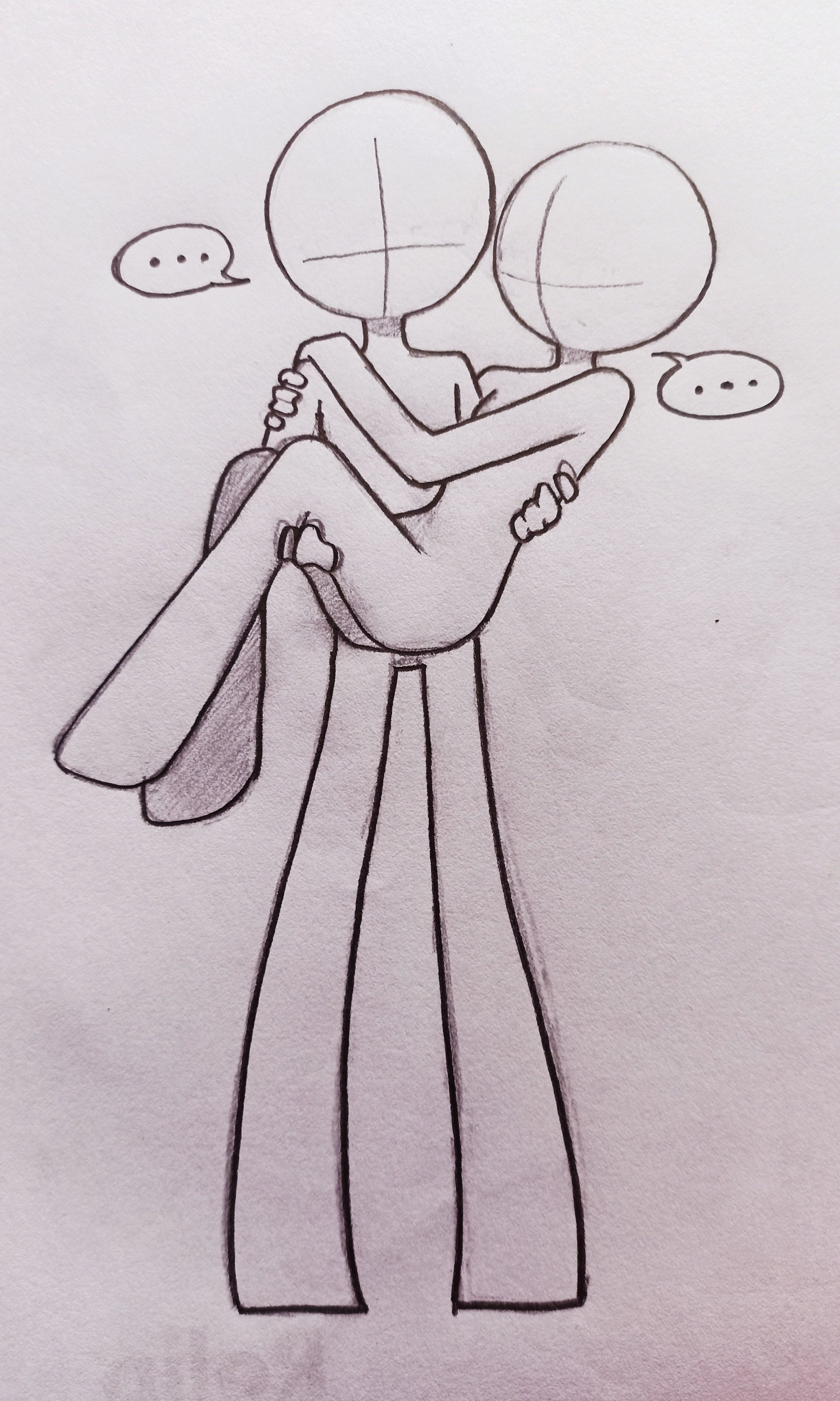 Bridal Carry Couple Sketch