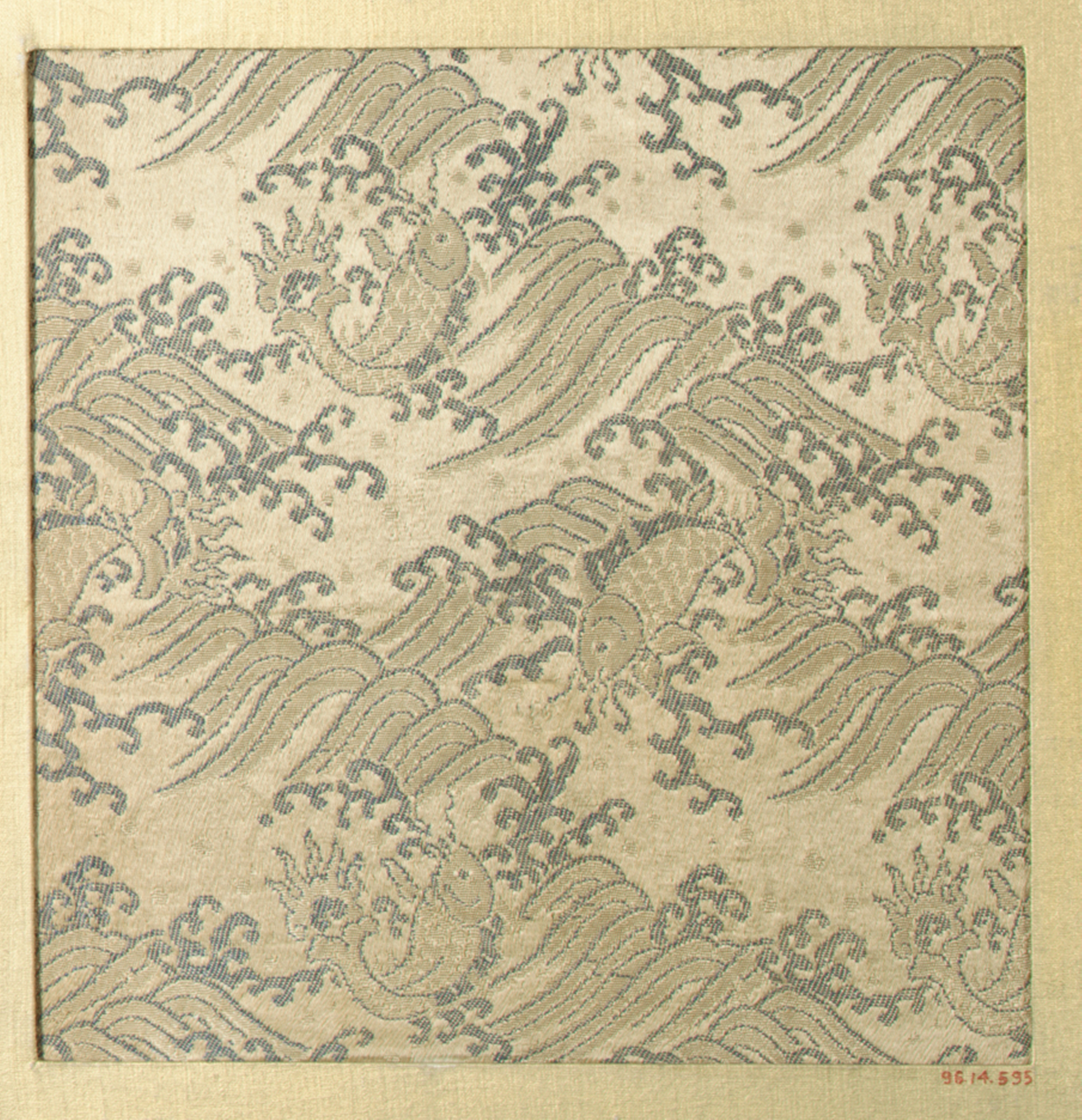 Carp Wave Pattern Silk Brocade
