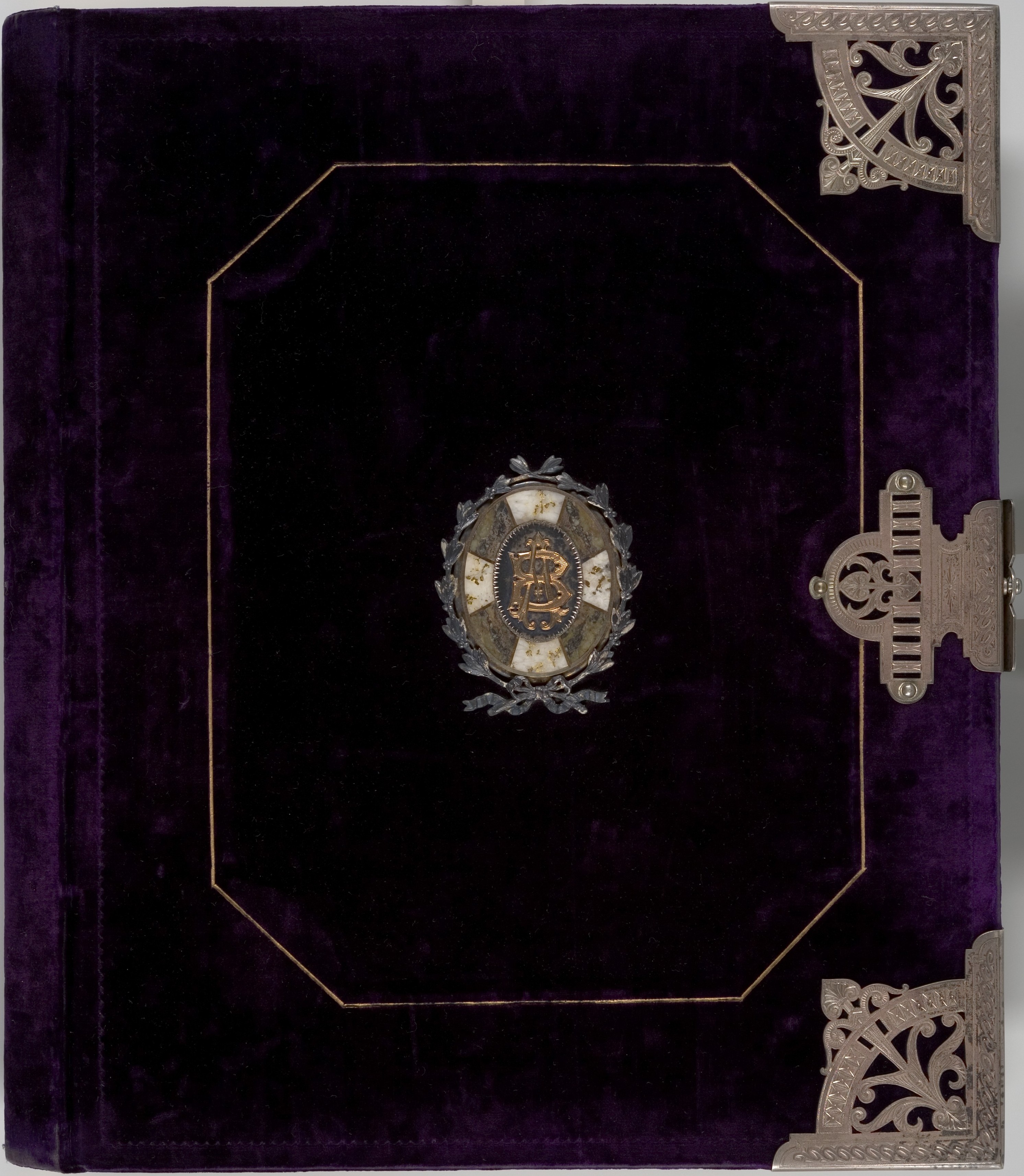 Antique Decorated Velvet Photo Album Cover