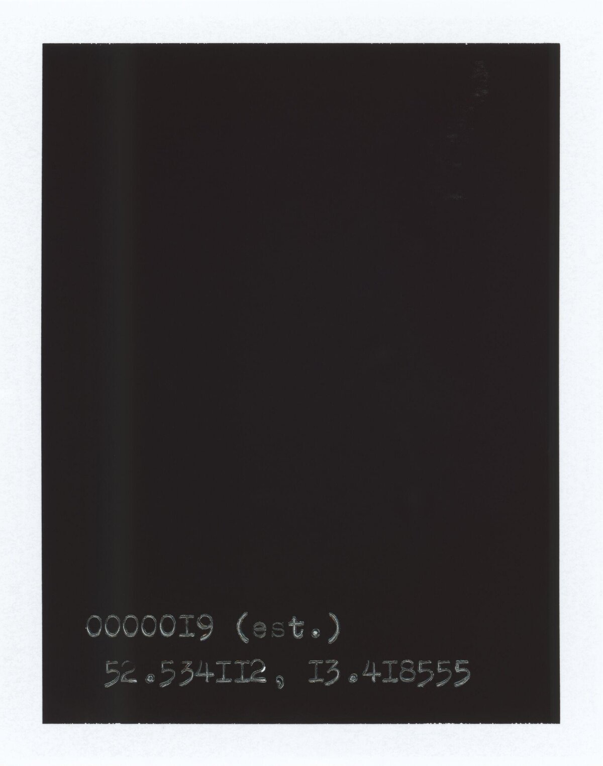 Handwritten Coordinates on Black Background