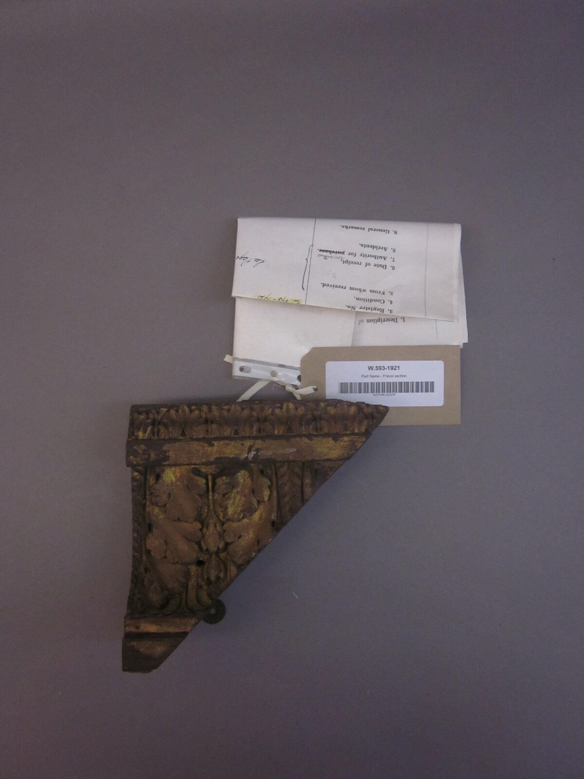 Carved Gilded Antique Architectural Fragment
