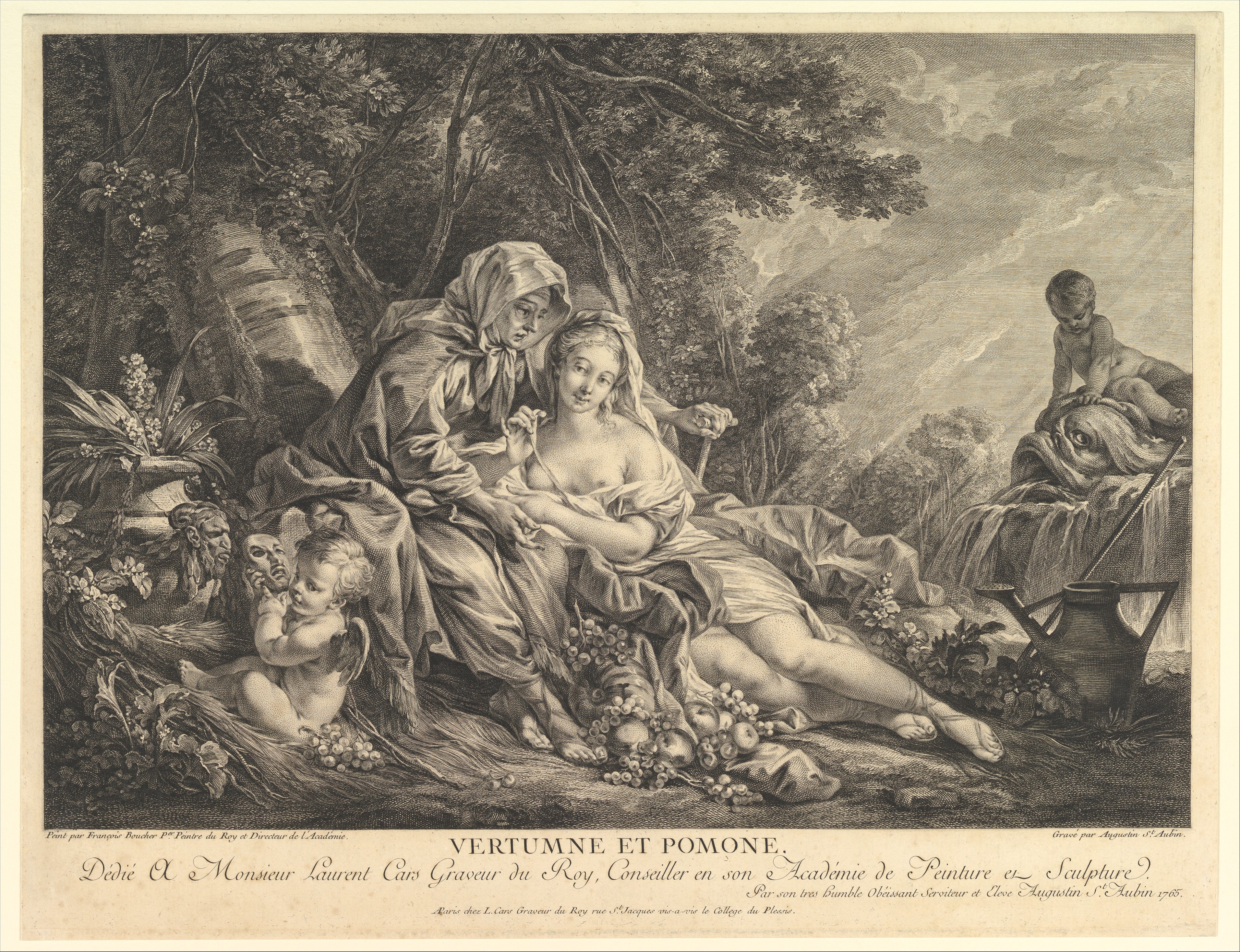 Vertumne and Pomone Engraving