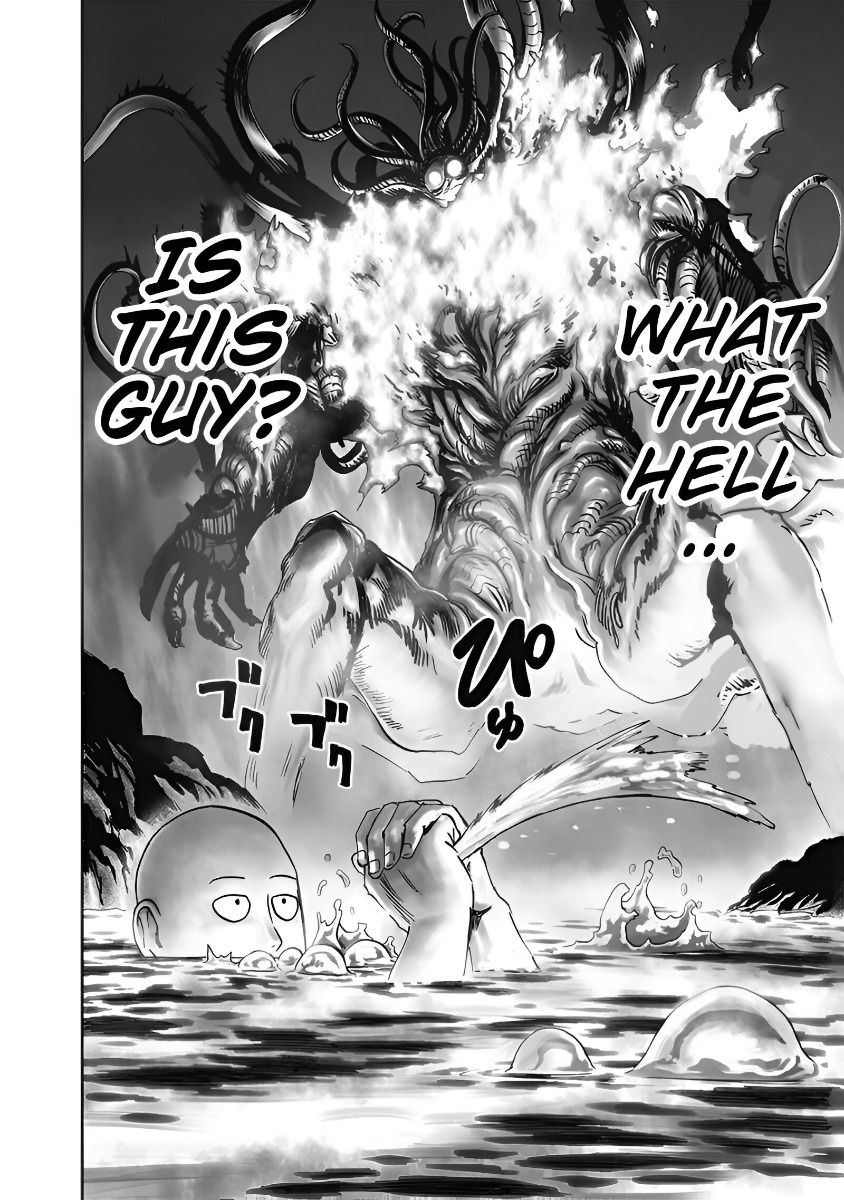 Saitama Confronts Giant Monster In Water — Images