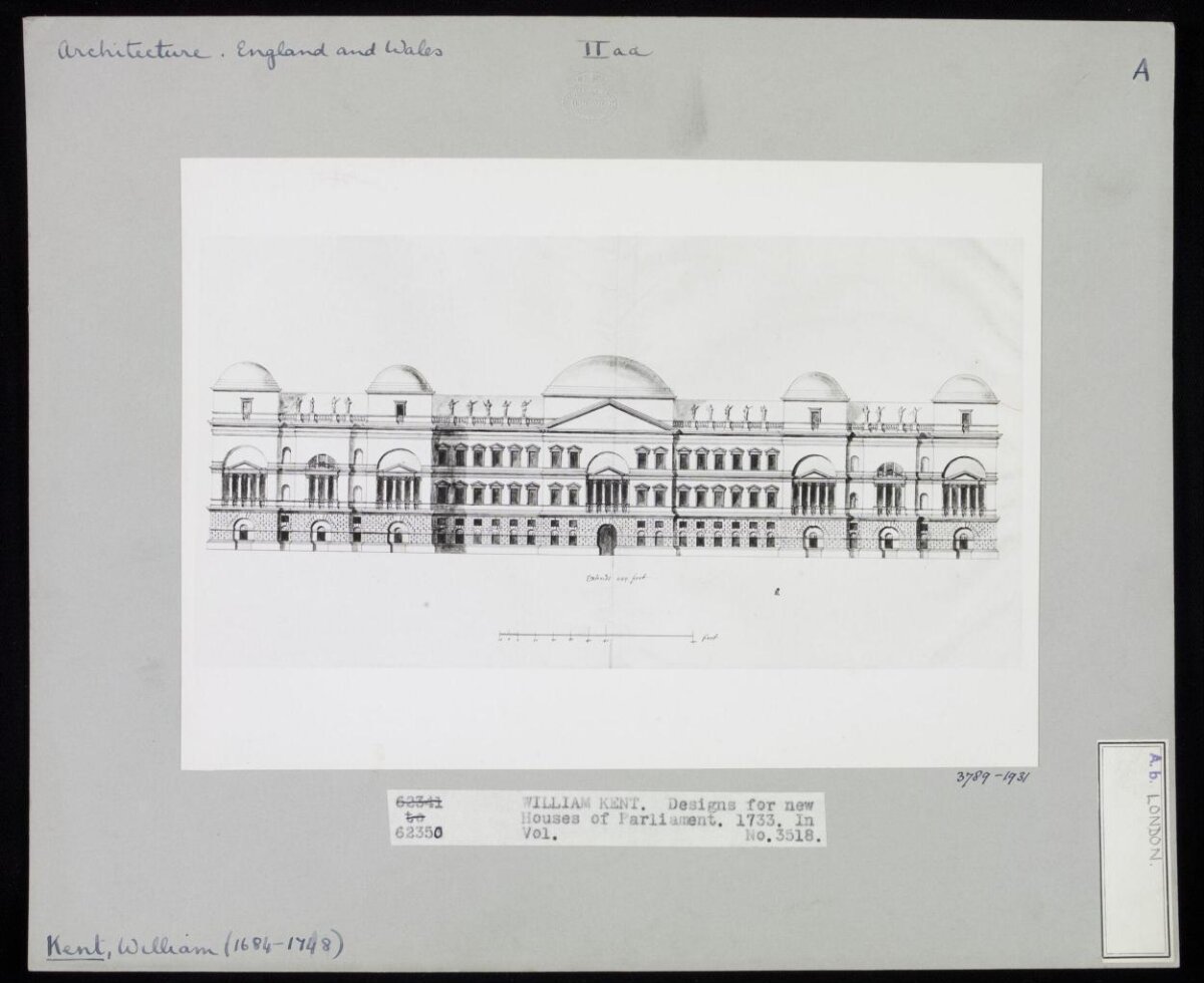William Kent's Parliament Design Drawing